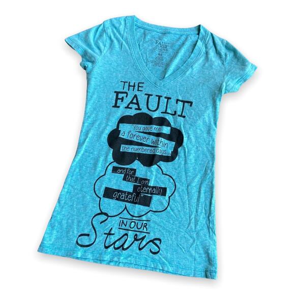 The Fault in Our Stars John Green Tee T-Shirt Blue‎ Size Extra Small XS - Picture 2 of 6